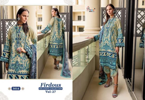 Shree Firdous Exclusive Collection Vol 27 Cotton Dupatta Pakistani Suits